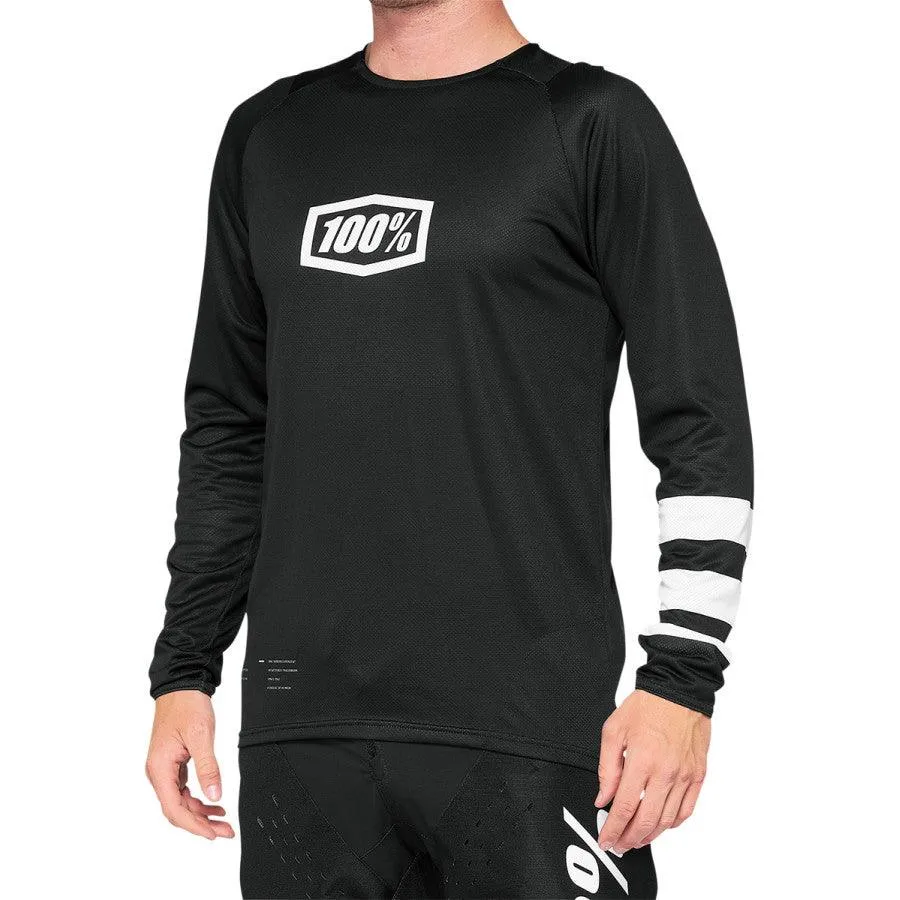 100% R-Core Long-Sleeve Jersey - Black/White