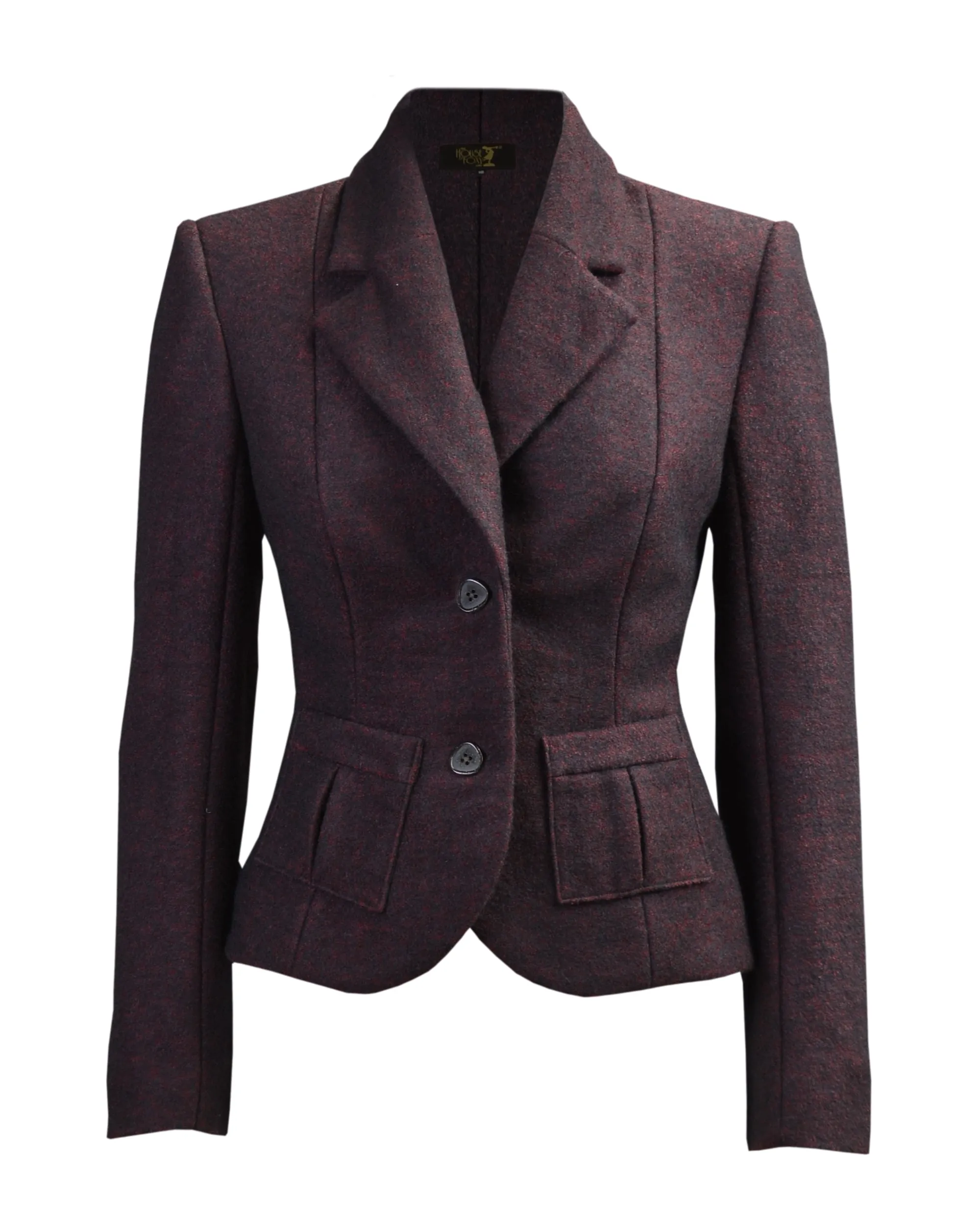 30s Tailored Jacket - Burgundy