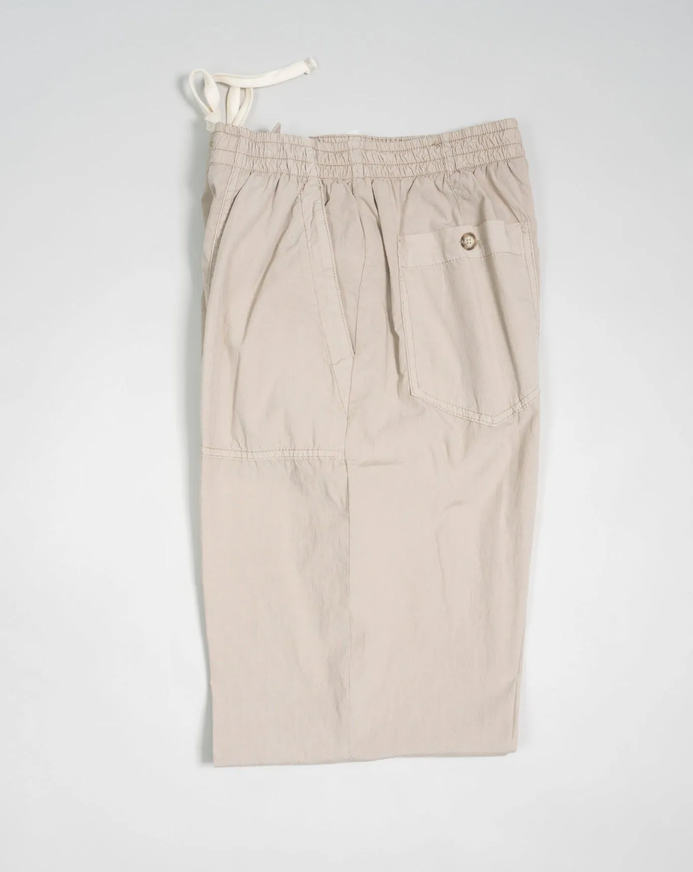 Altea Lightweight Drawstring Fatigue Pants / Beige