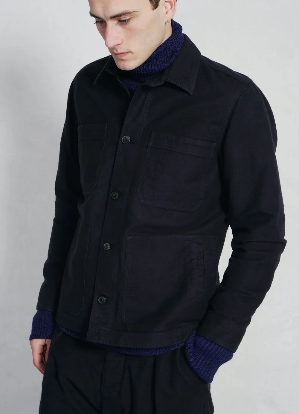 BERTRAM | Refined Work Jacket | Navy