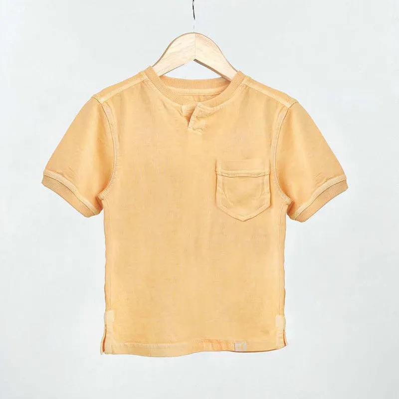 Cotton Twill Tee Shirt for Kids | Yellow