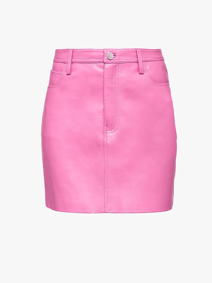 CURVE DIXIE RECYCLED LEATHER SKIRT