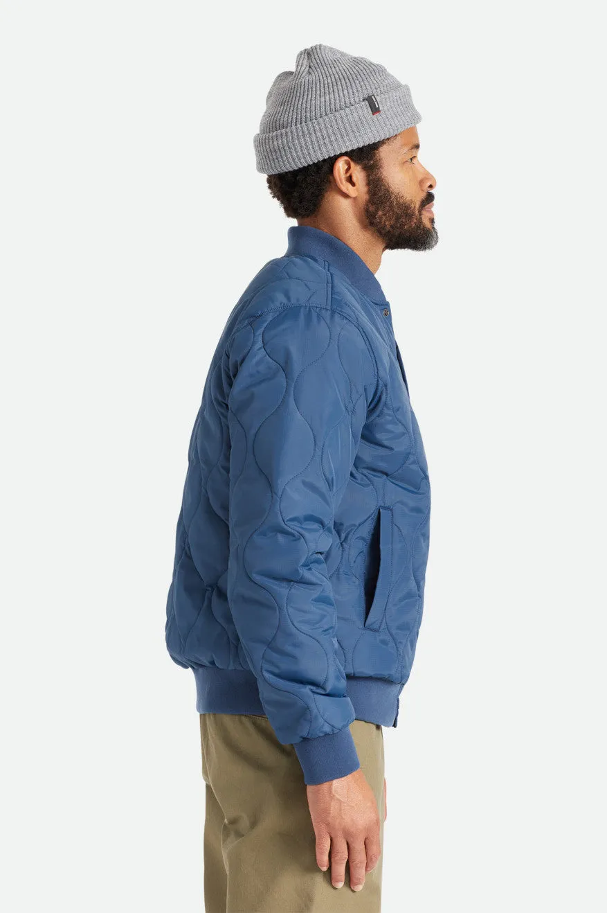 Dillinger Quilted Bomber Jacket - Moonlit Ocean