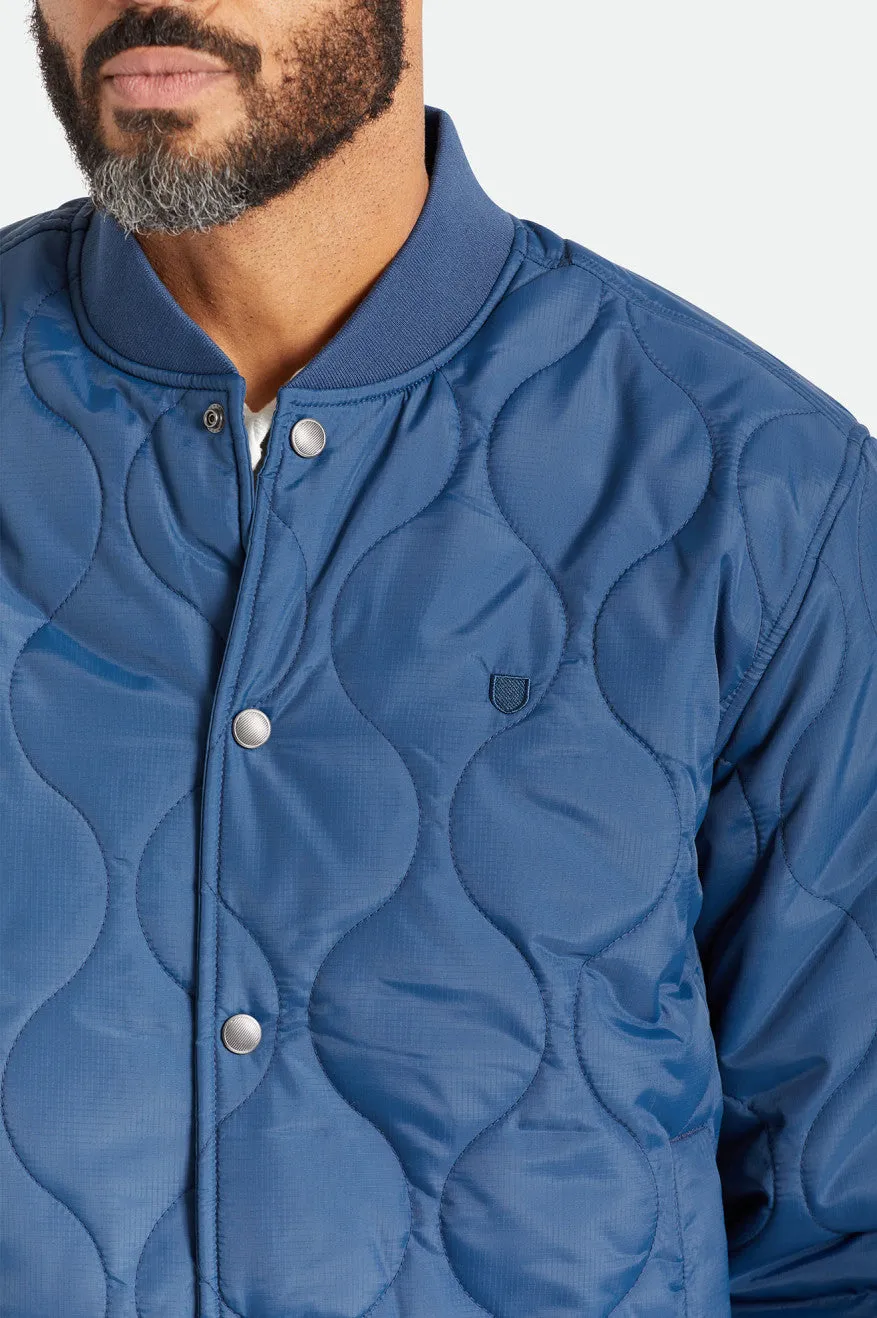 Dillinger Quilted Bomber Jacket - Moonlit Ocean