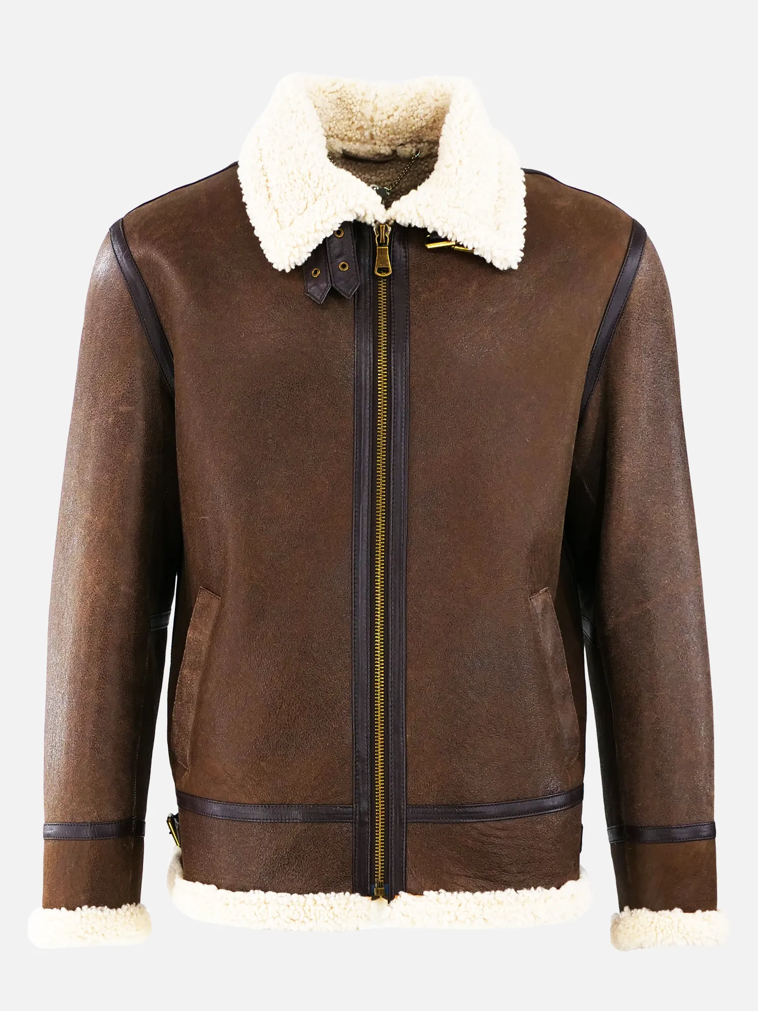 Edward Mens Bomber - Nappa Lamb Crack Washed - Man - Brown