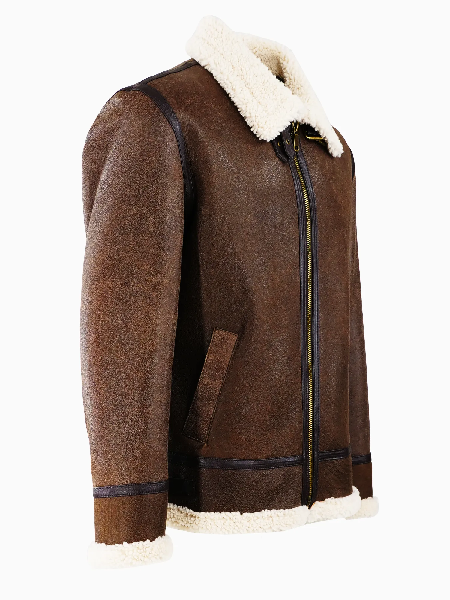 Edward Mens Bomber - Nappa Lamb Crack Washed - Man - Brown