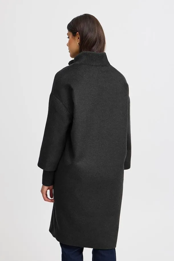 Fransa Malou Jacket in Charcoal Melange