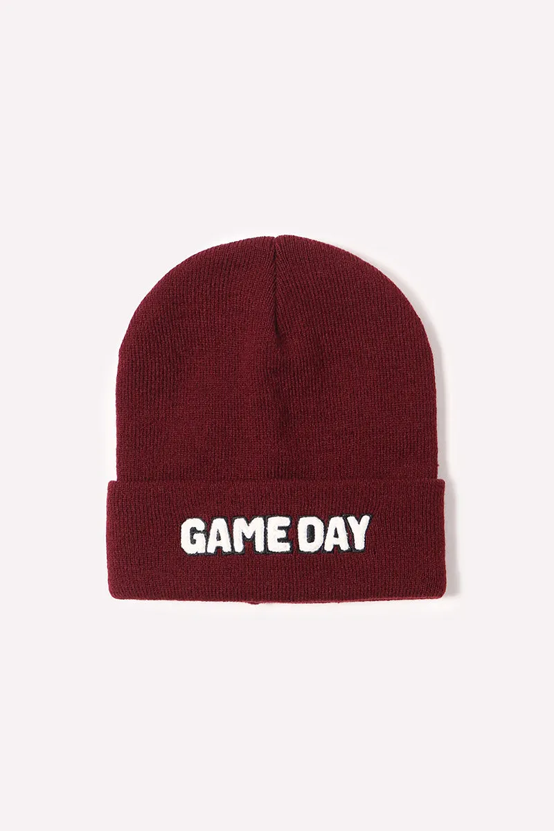 FWBB2191 - Game Day Chenile Patch Beanie