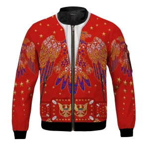 Gearhomie Elvis  Eagle Red Bomber Jacket