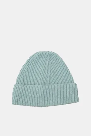 Half Dozen Pure Cashmere Fisherman Beanie (Blue Grass)