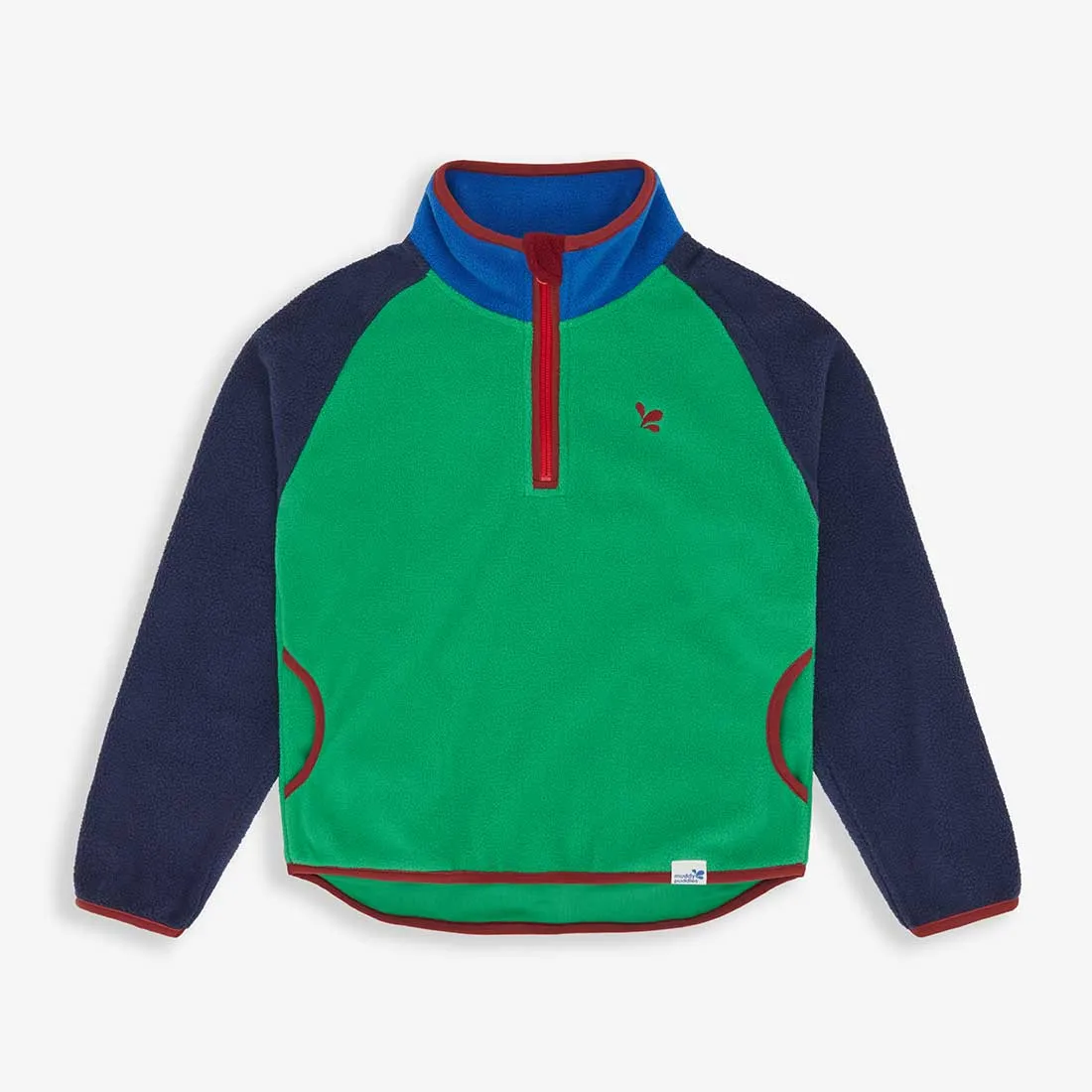 Half Zip Polar Fleece Top Green