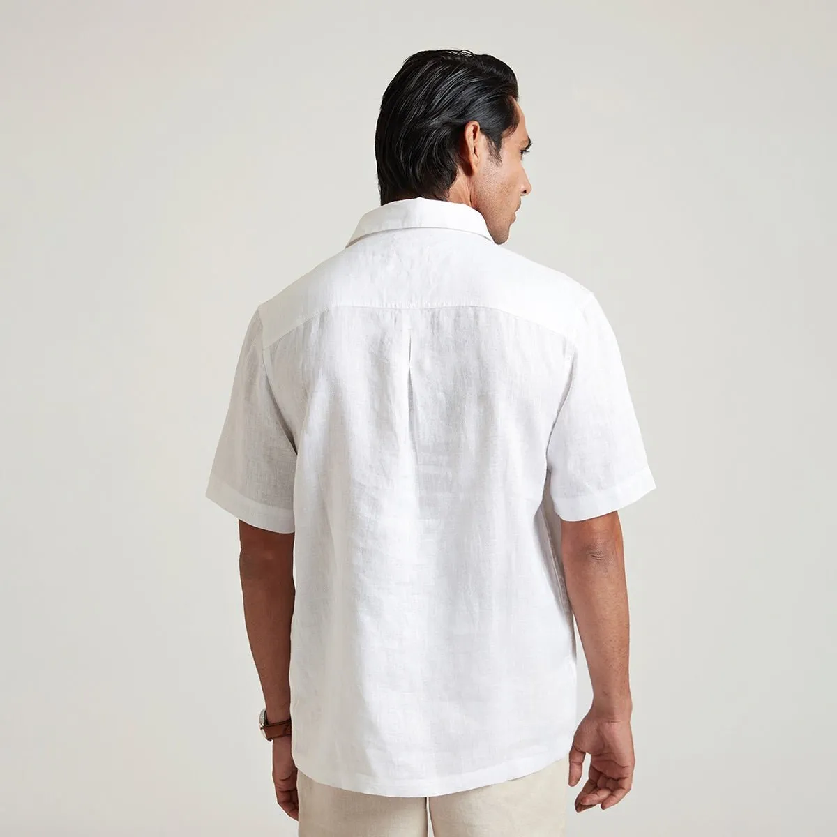 Jack Organic Linen Half Placket Henley Shirt