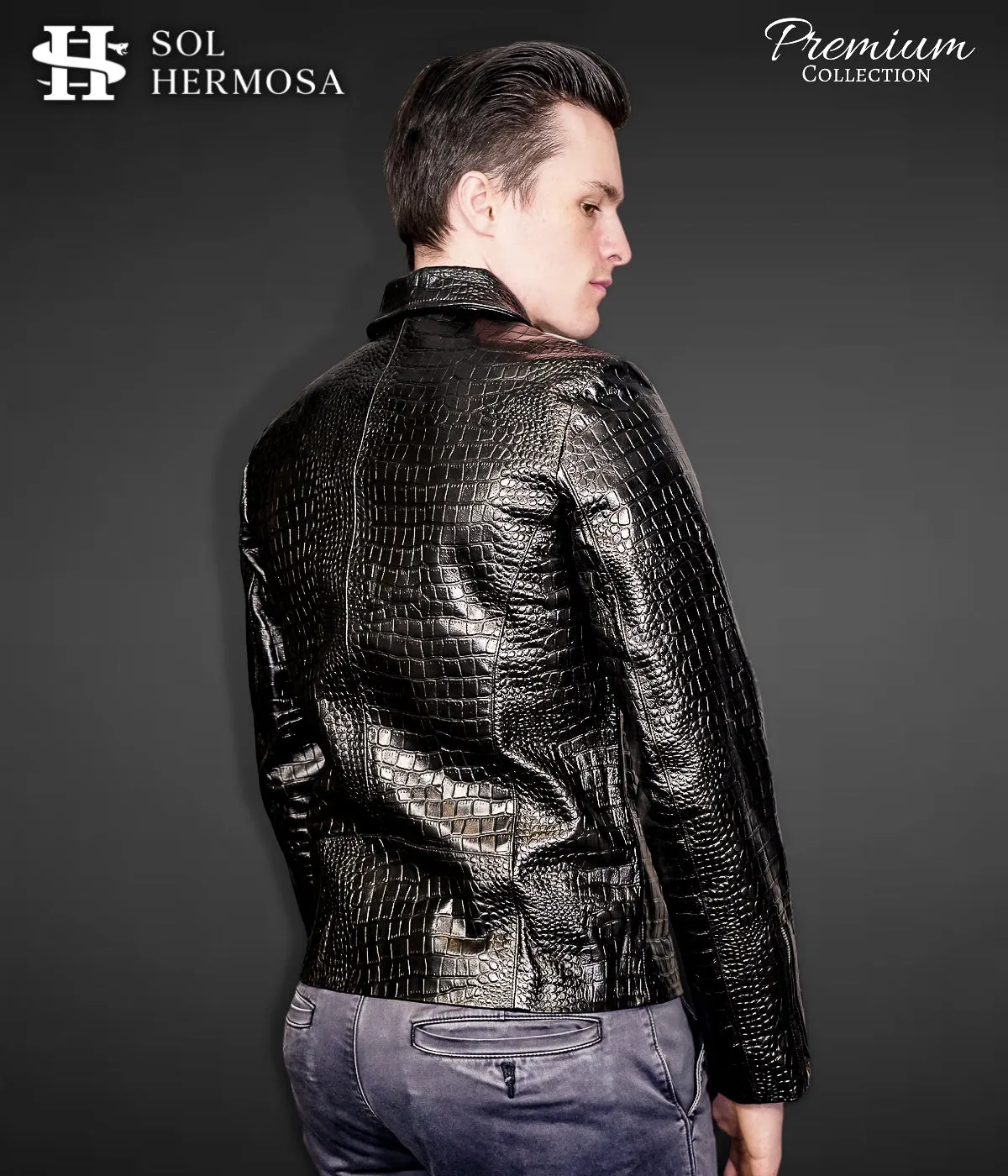 Leather Bomber Jacket For Men - Hades