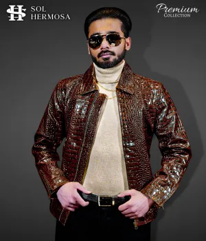 Leather Bomber Jacket For Men - Hades