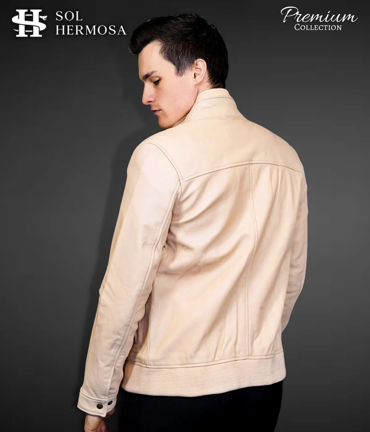 Leather Bomber Jacket For Men - Harry