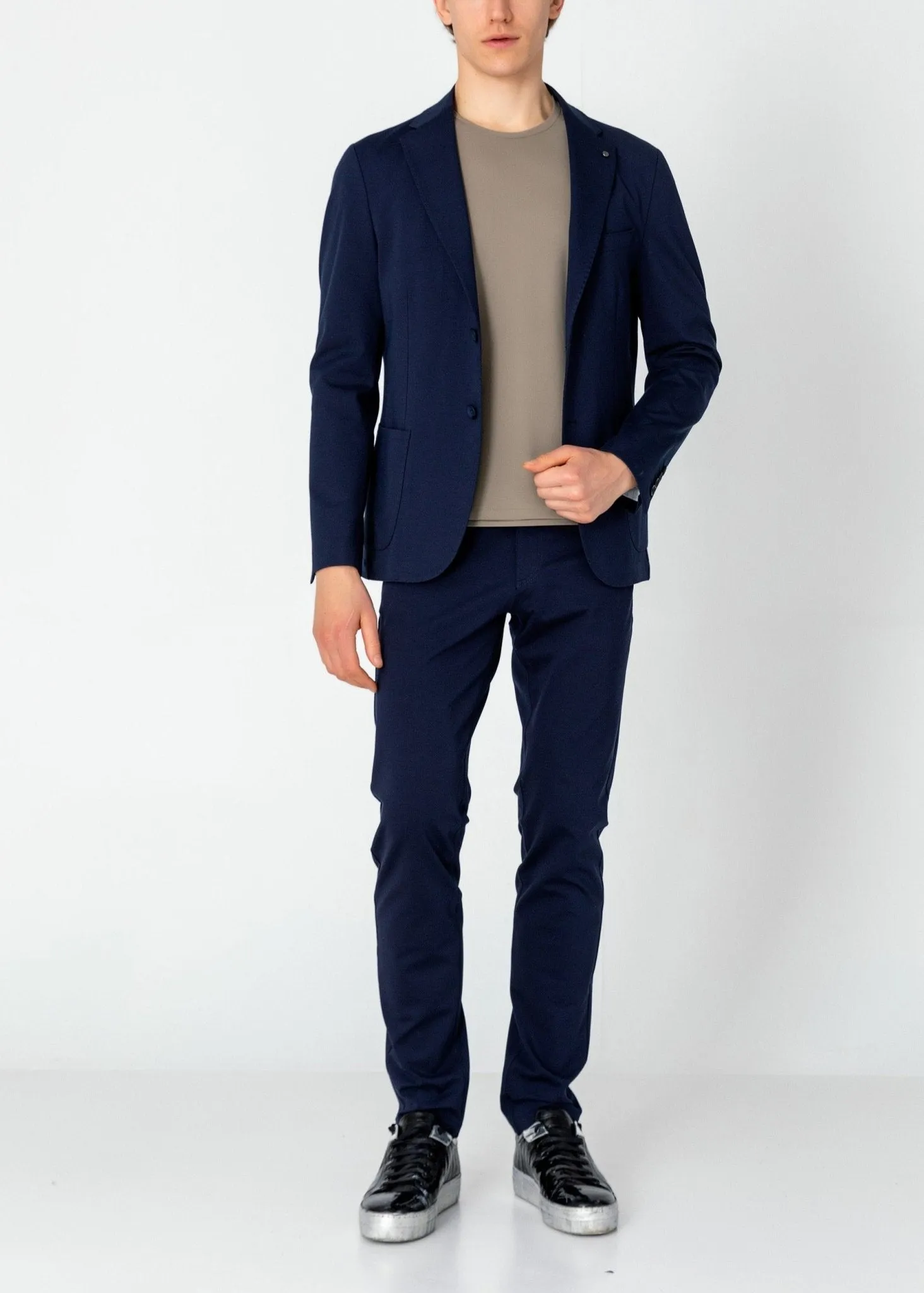 Lightweight Patch Pocket Jacket - Navy