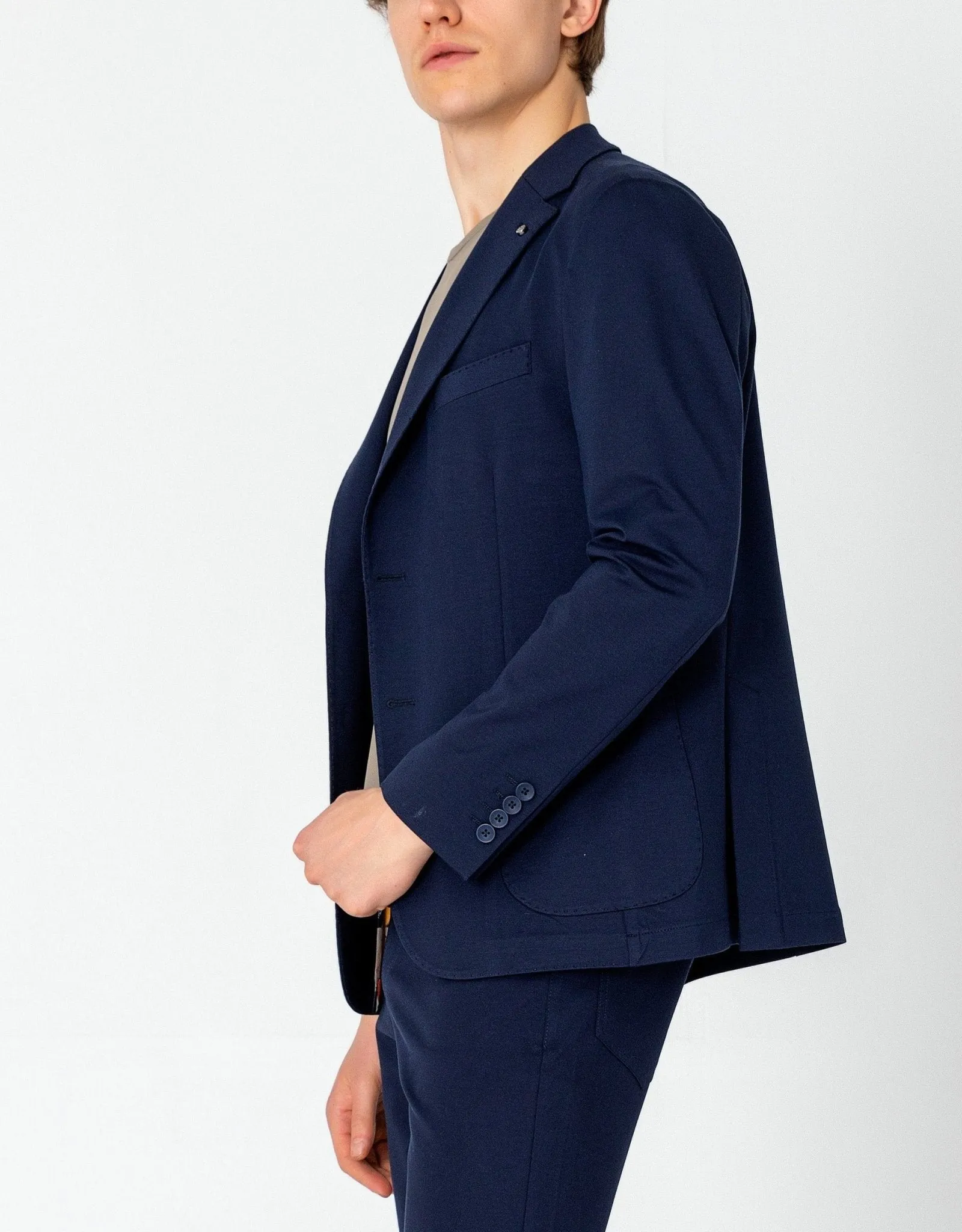 Lightweight Patch Pocket Jacket - Navy