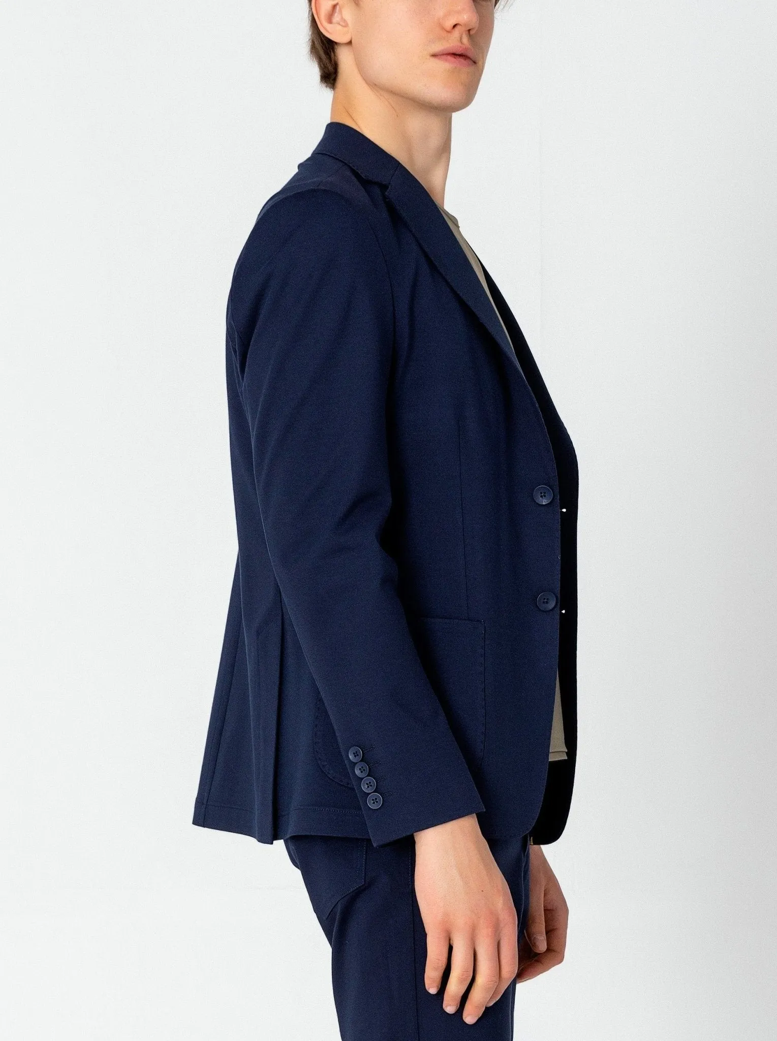 Lightweight Patch Pocket Jacket - Navy