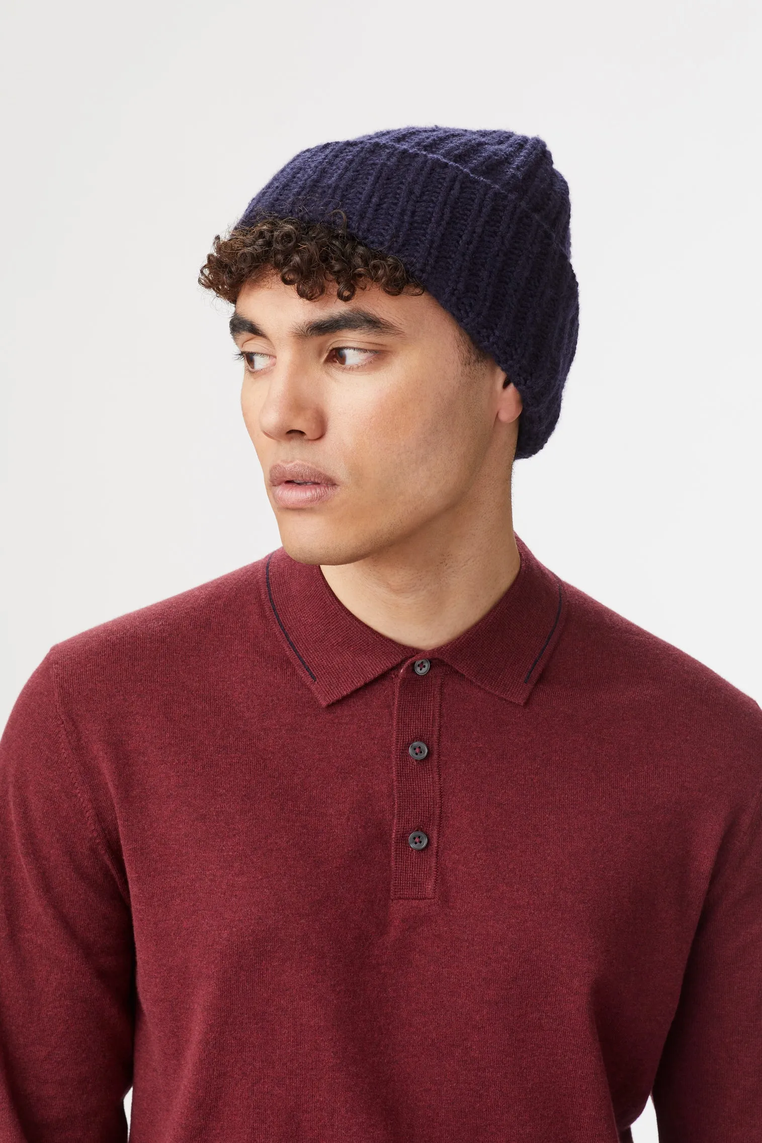 Lock x Joe Watchman Navy Cashmere Beanie