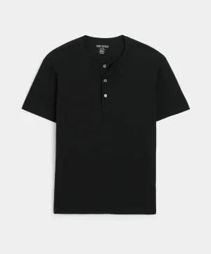 Made in L.A. Premium Jersey Henley in Black