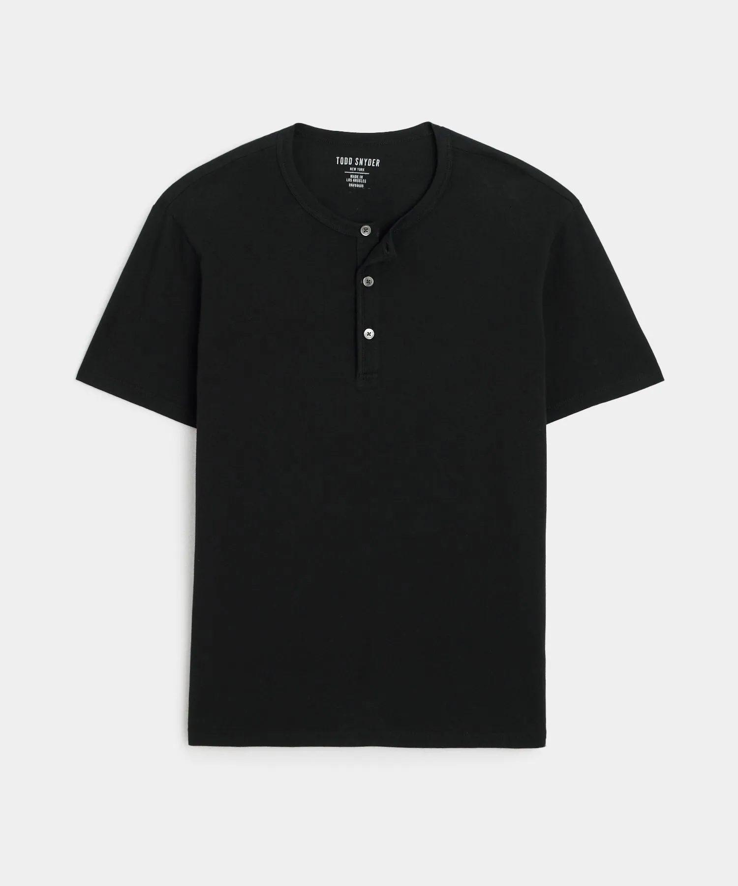 Made in L.A. Premium Jersey Henley in Black