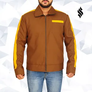 Men Stylish Brown Cotton Jacket