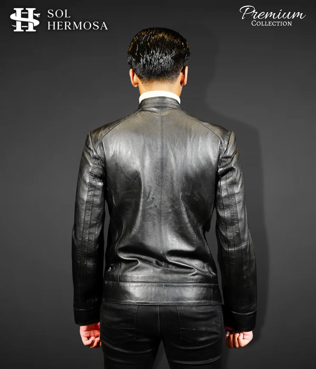 Men's Bomber Leather Jacket - David