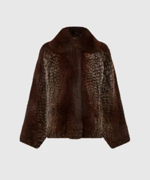 Men's Chestnut Fox Fur Jacket