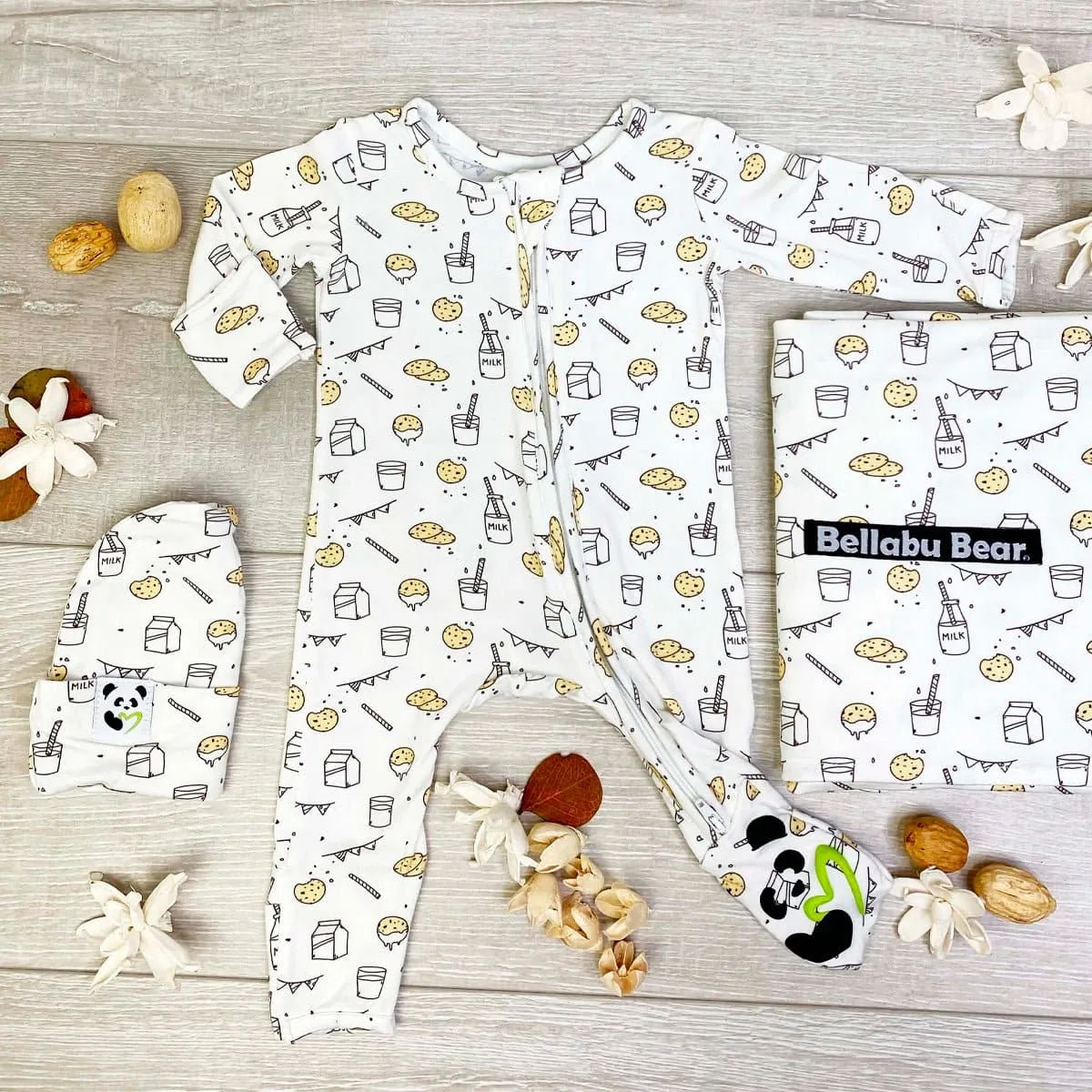 Milk & Cookies Original Bamboo Swaddle & Beanie Set