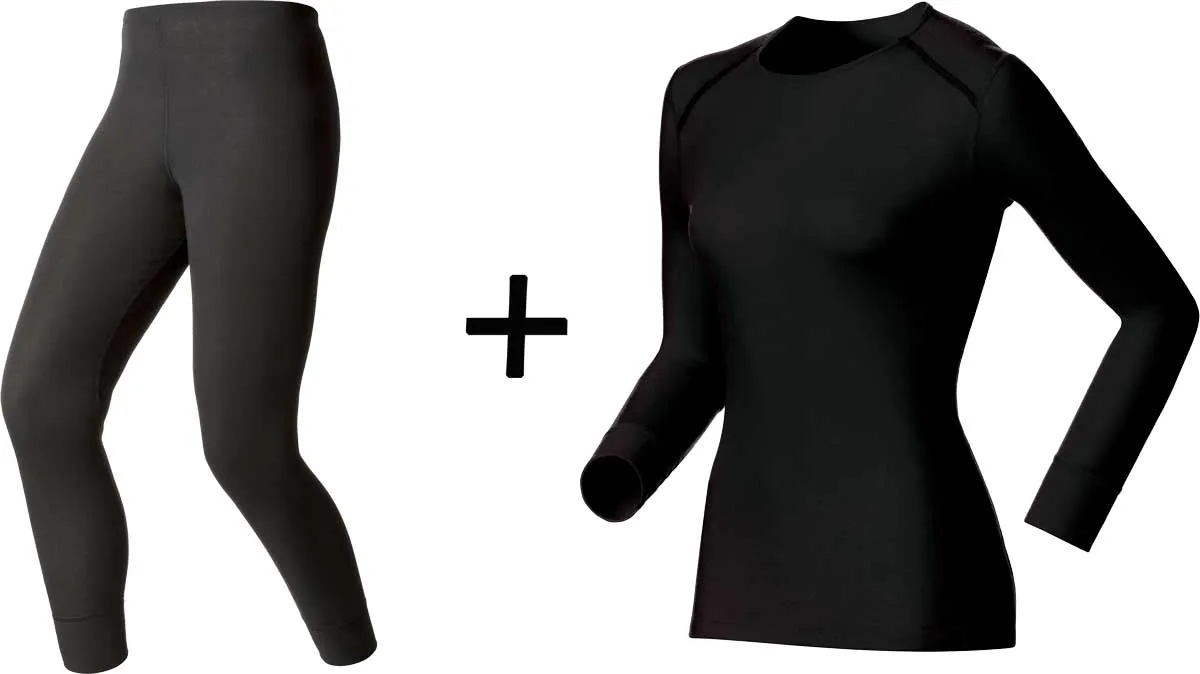 ODLO Women's Active Warm Eco Crew Neck Base Layer COMBO