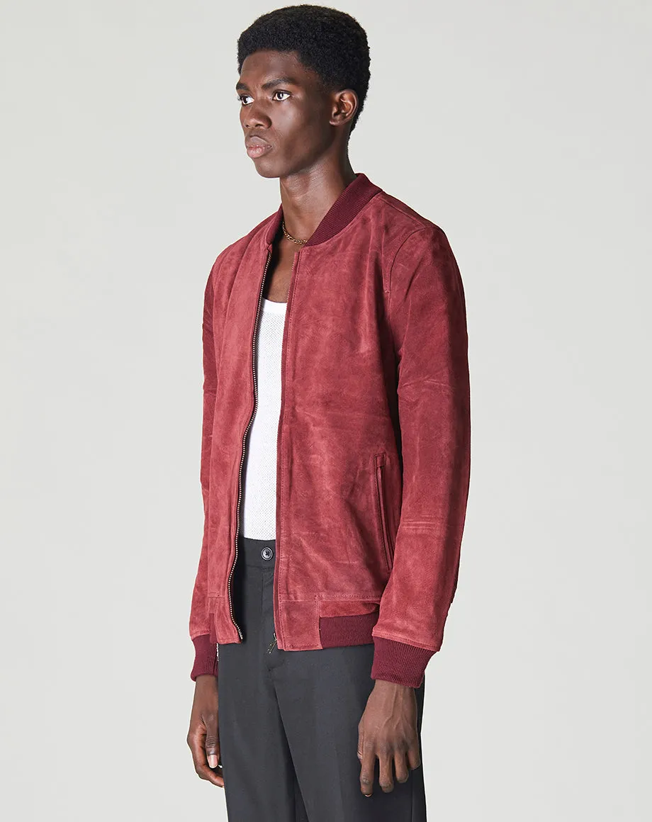 PLATO SUEDE BOMBER MENS JACKET | PORT