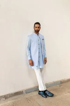 SERENE BLUE NEHRU JACKET