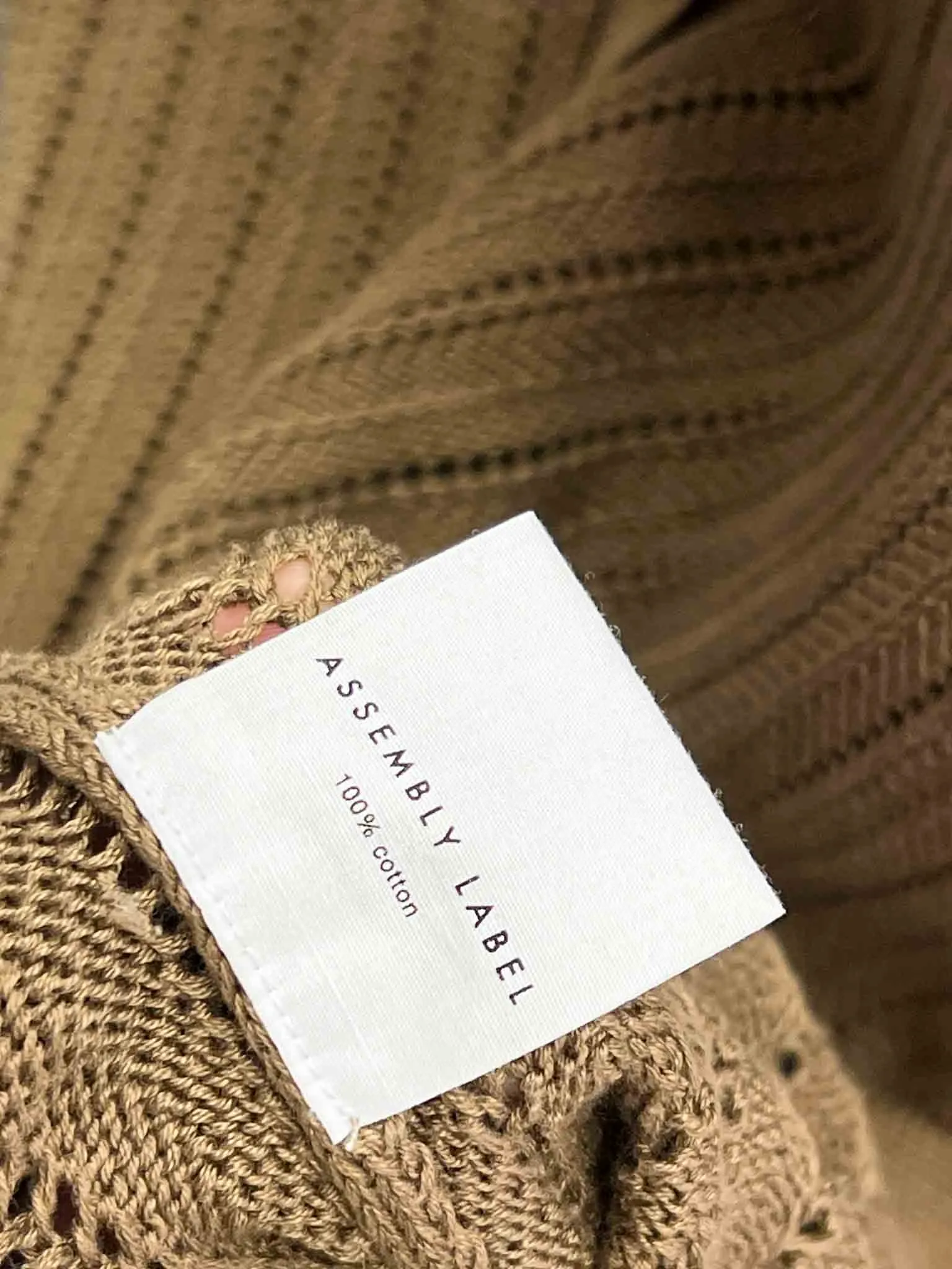 Size 12 | Assembly Label Brown Cotton Knit Top