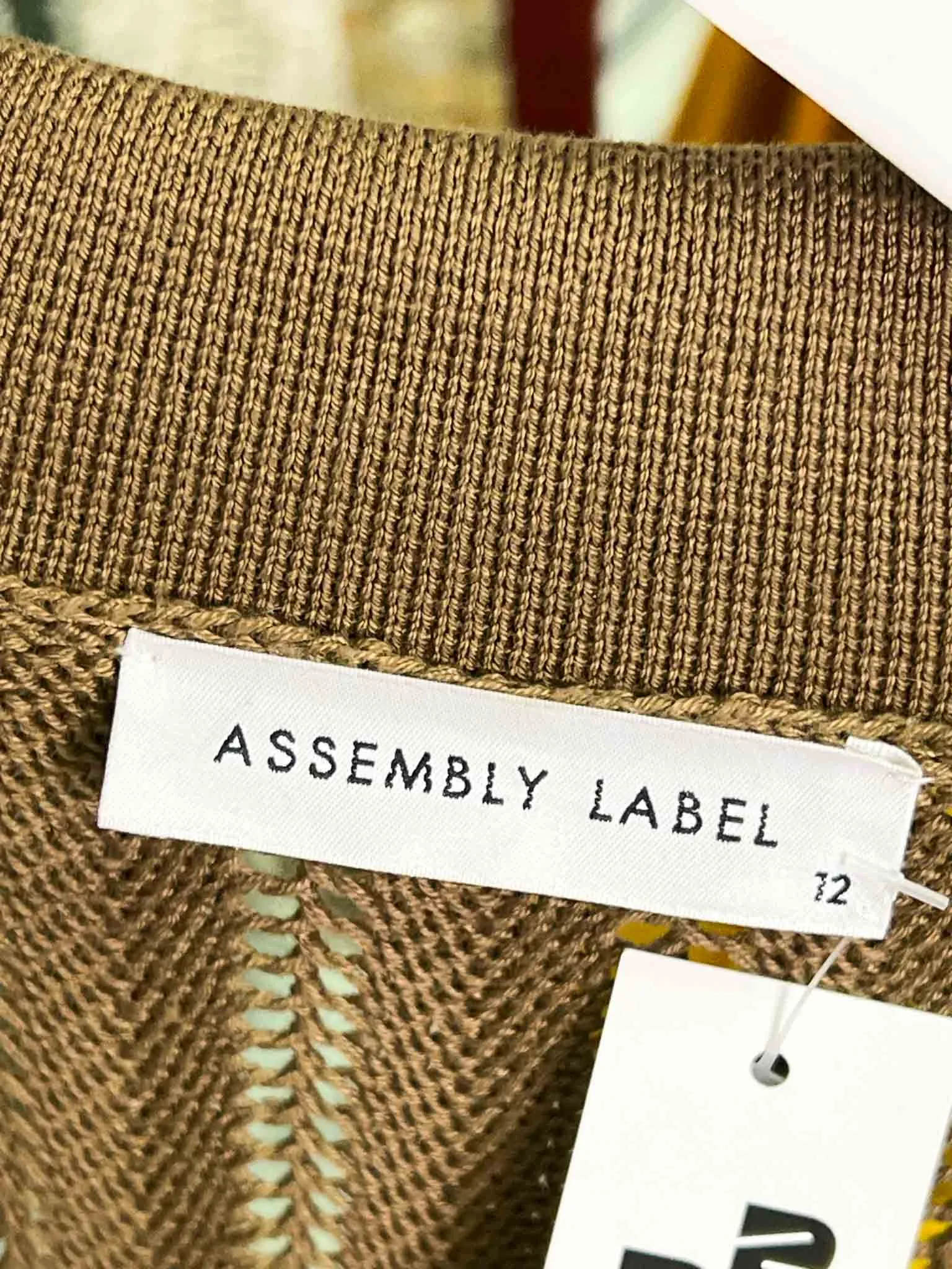 Size 12 | Assembly Label Brown Cotton Knit Top