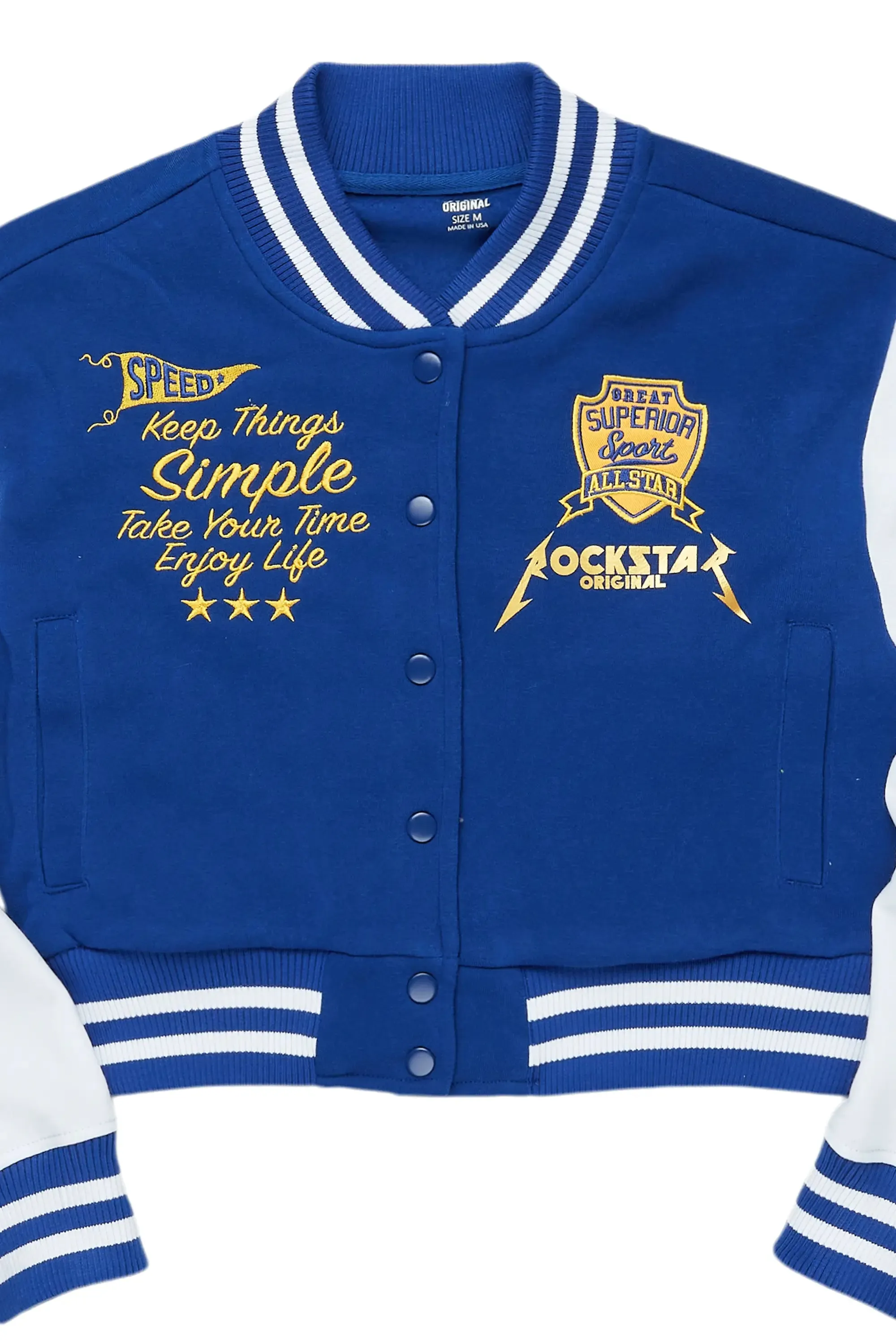 Suzanne Royal Blue Varsity Jacket