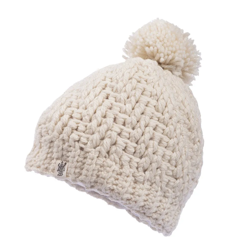 Swirl pom beanie