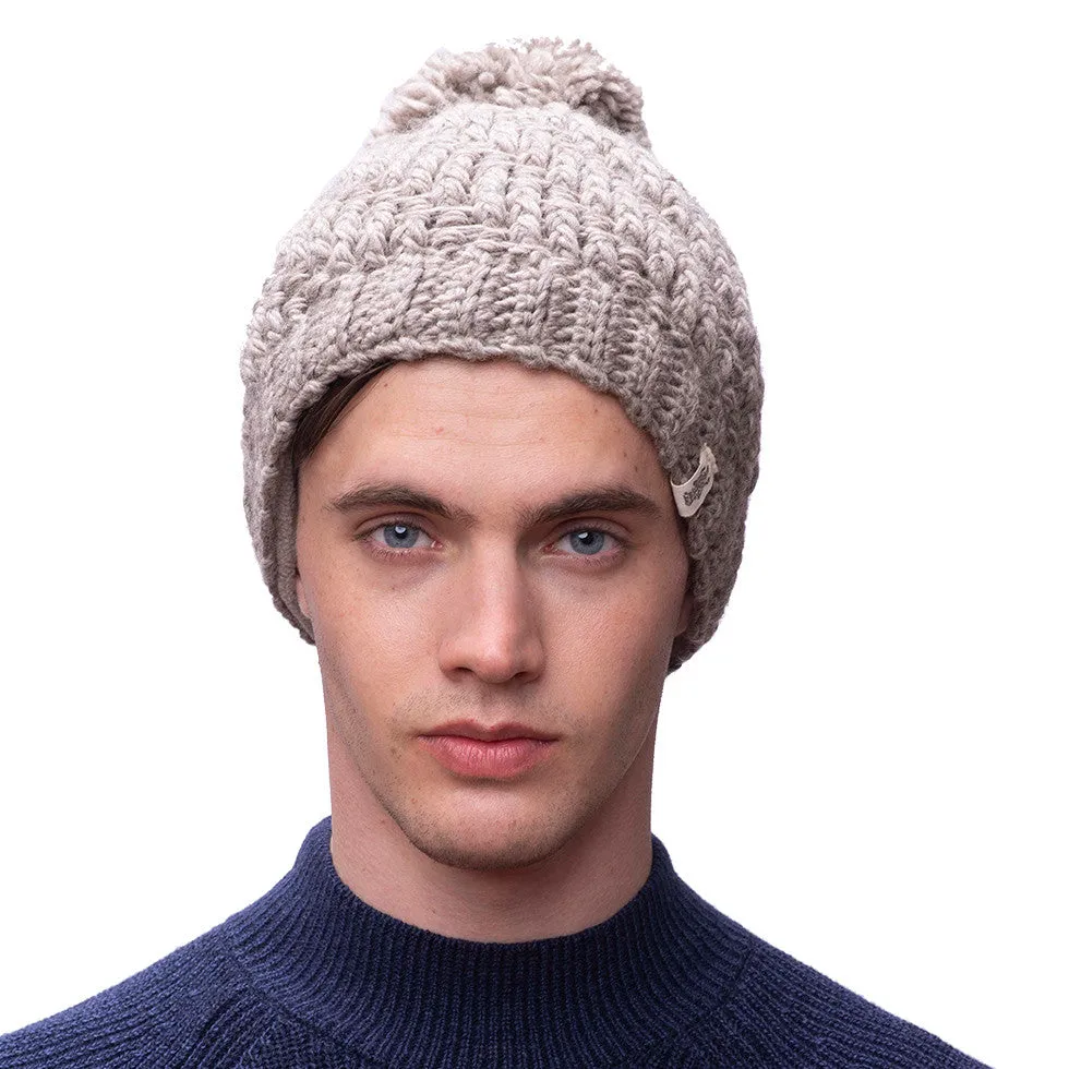 Swirl pom beanie