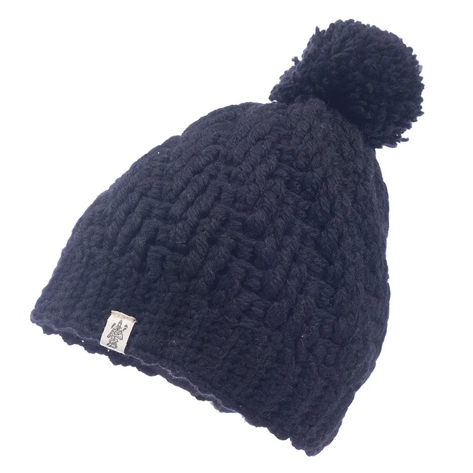 Swirl pom beanie