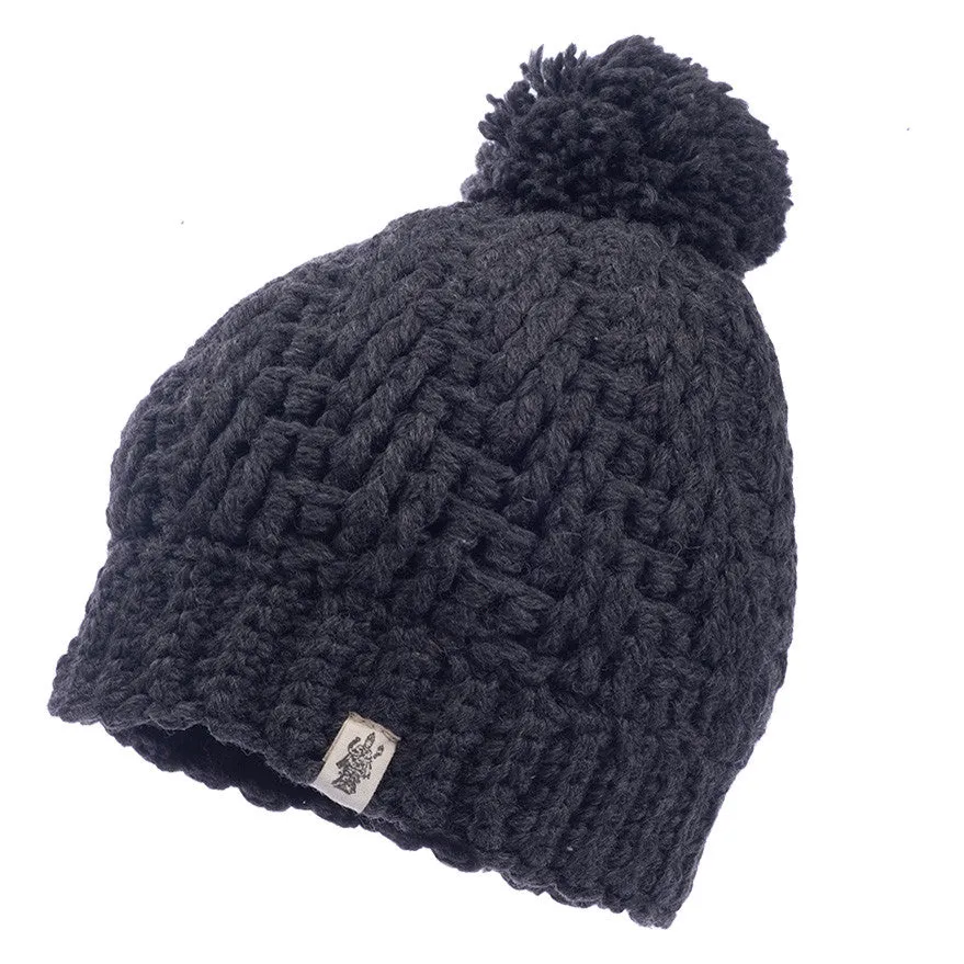 Swirl pom beanie