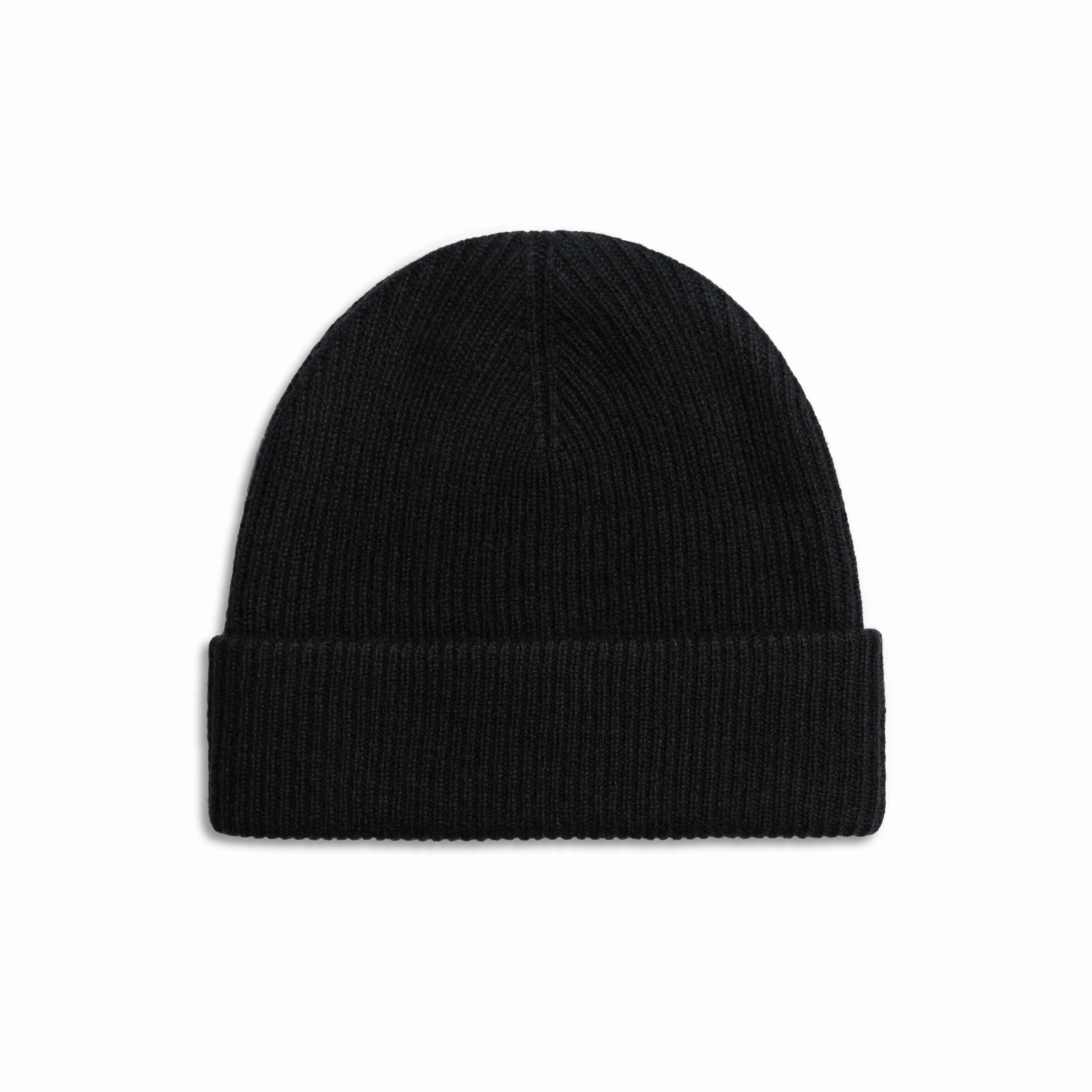 Wool Cashmere Beanie - Black