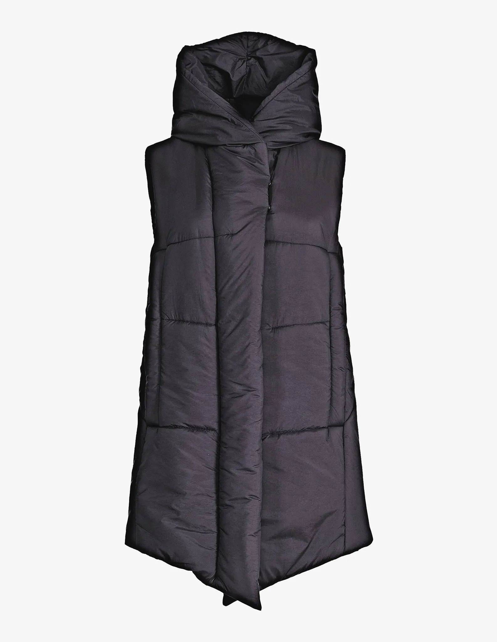 Zipped Hooded Nylon Vest